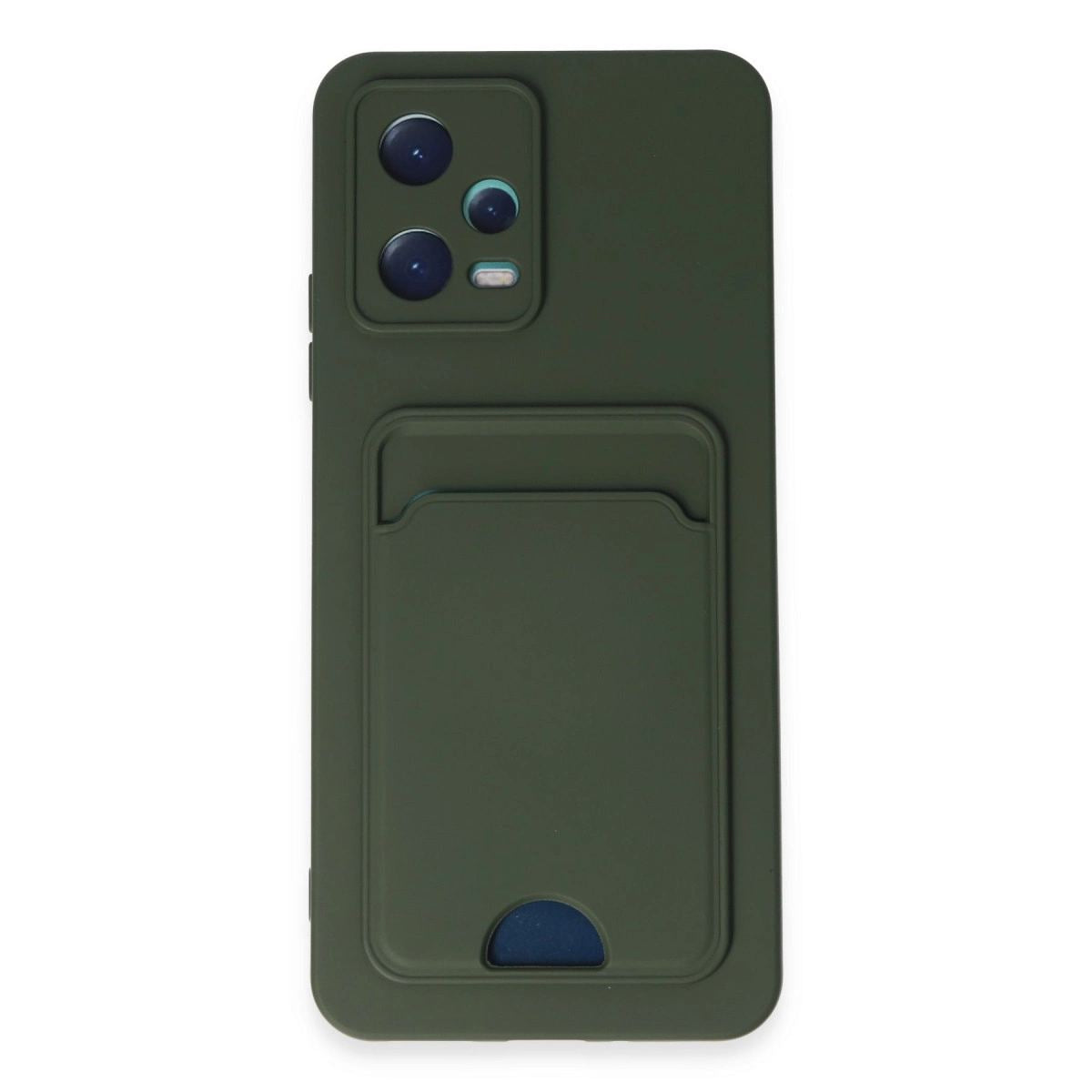 Xiaomi Poco X5 5g Kılıf Kelvin Kartvizitli Silikon - Koyu Yeşil