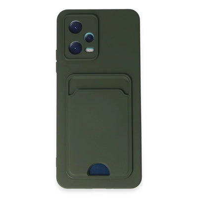 Xiaomi Poco X5 5g Kılıf Kelvin Kartvizitli Silikon - Koyu Yeşil