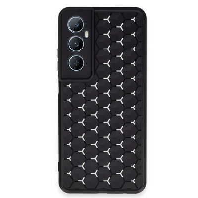 Realme C65 Kılıf Petek Silikon Kapak - Siyah