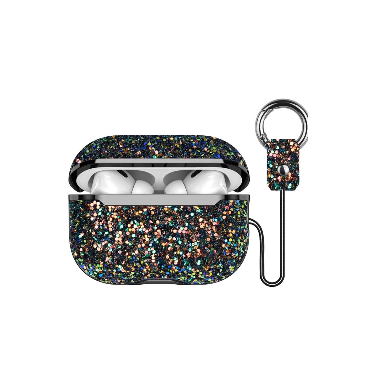 Onegif Apple Airpods 3 (3.nesil) Bright Simli Airpods Kapak - Siyah