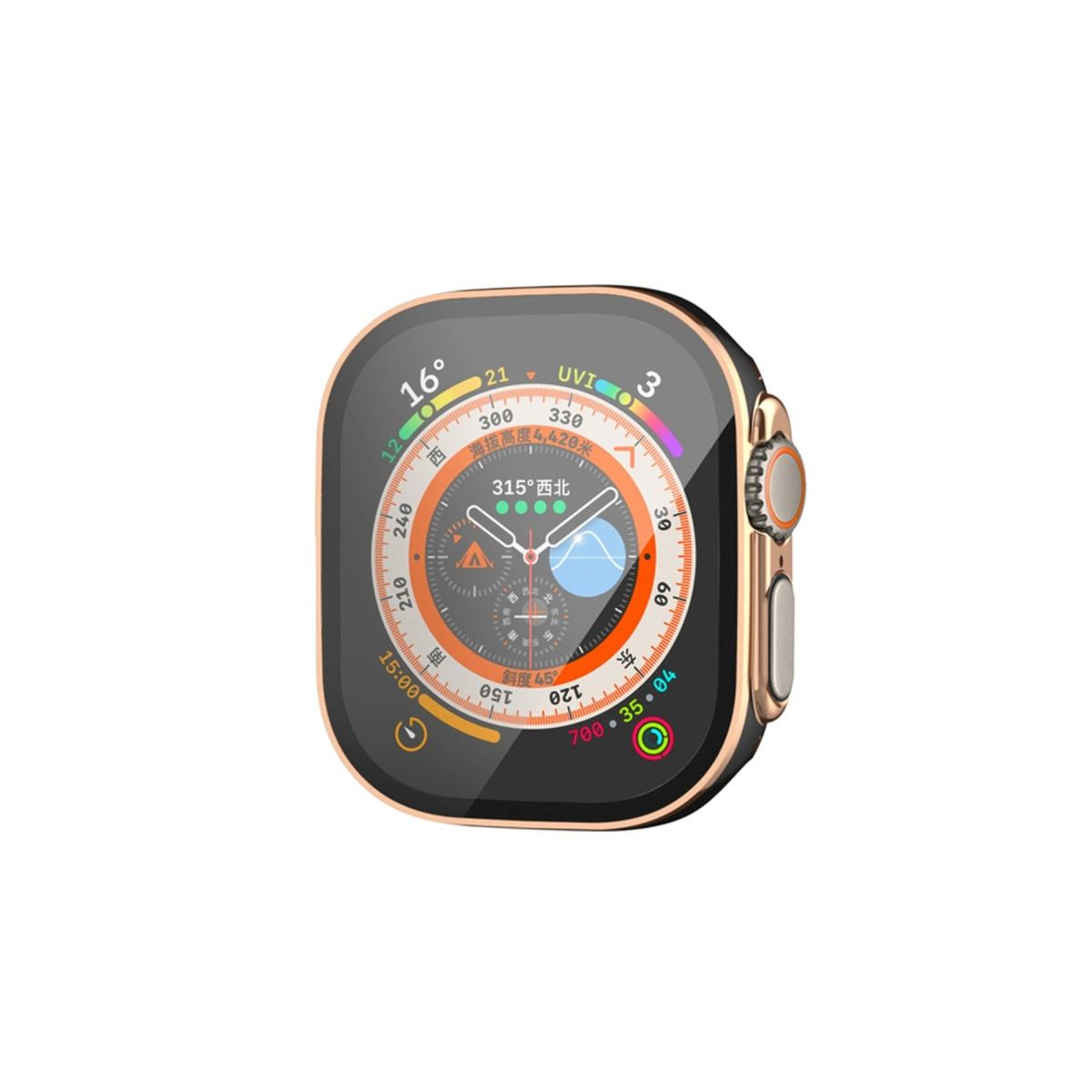 Apple Watch Ultra 49mm Legend Camlı Kasa Ekran Koruyucu - gold