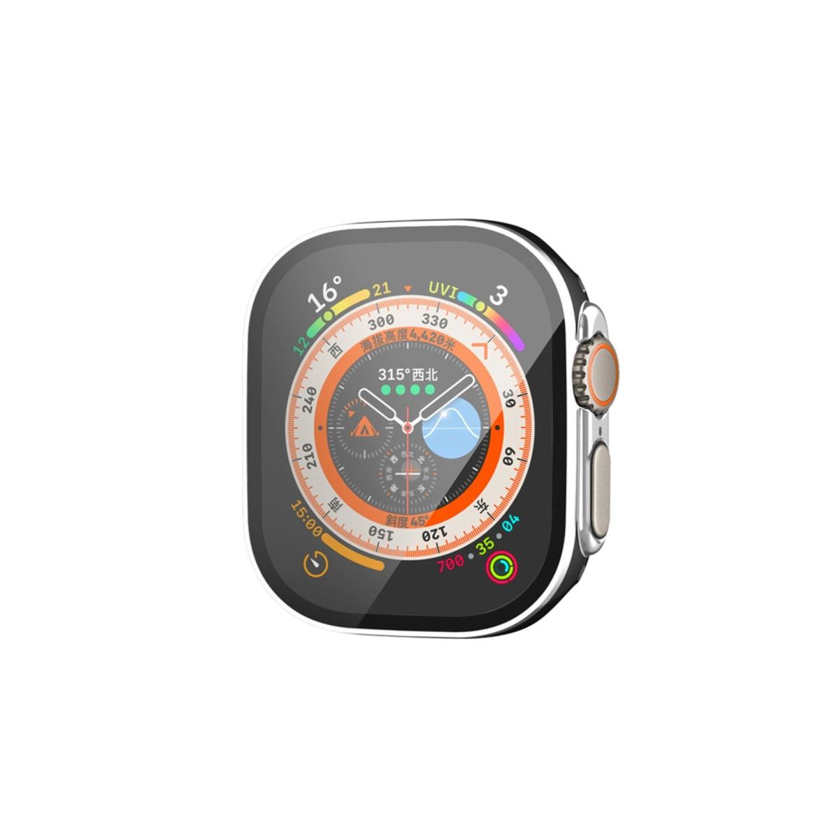 Apple Watch Ultra 49mm Legend Camlı Kasa Ekran Koruyucu - gümüş
