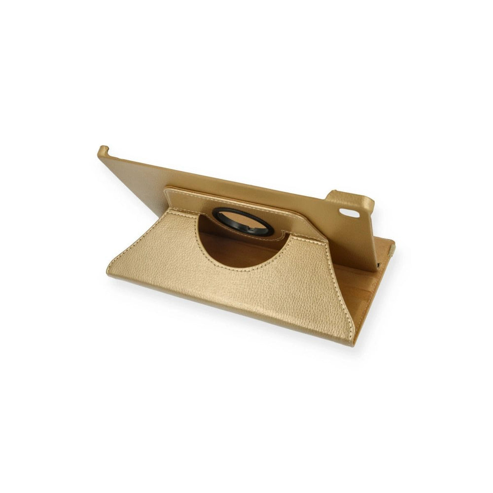 Samsung Galaxy T500 Tab A7 10.4 Kılıf 360 Tablet Deri Kılıf - Gold