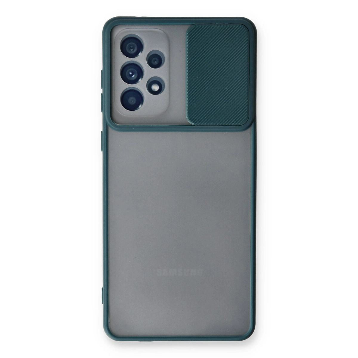 Samsung Galaxy A33 5g Kılıf Palm Buzlu Kamera Sürgülü Silikon - Yeşil