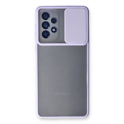 Samsung Galaxy A33 5g Kılıf Palm Buzlu Kamera Sürgülü Silikon - Lila