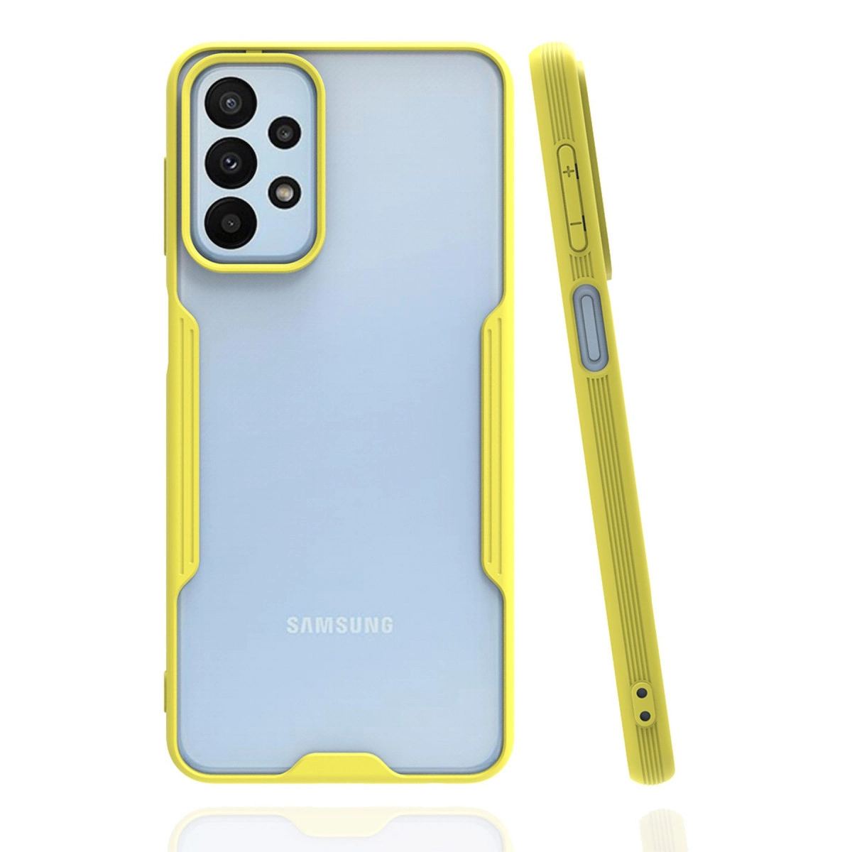 Samsung Galaxy A23 4g Kılıf Platin Silikon - Sarı