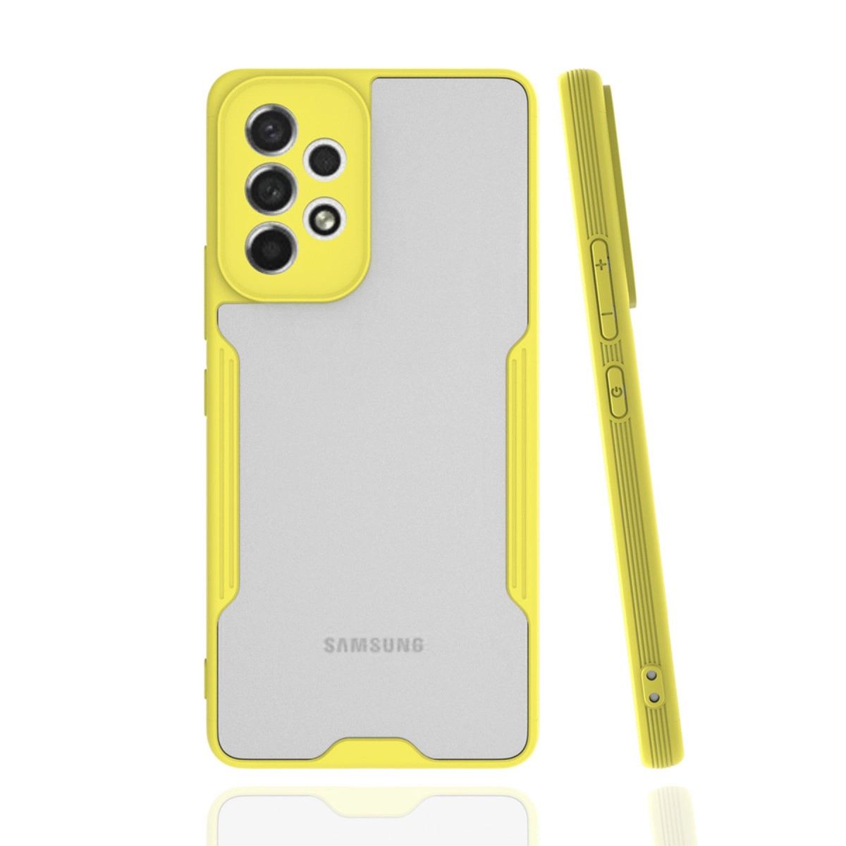 Samsung Galaxy A53 5g Kılıf Platin Silikon - Sarı