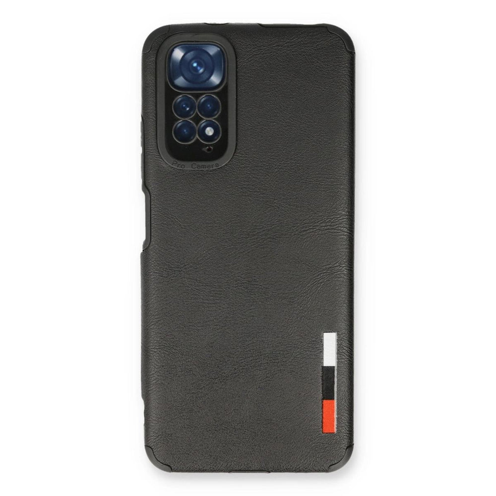 Xiaomi Redmi Note 11 Kılıf Loop Deri Silikon - Siyah