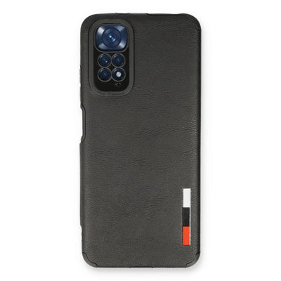Xiaomi Redmi Note 11 Kılıf Loop Deri Silikon - Siyah