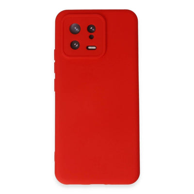 Xiaomi Mi 13 Kılıf Nano İçi Kadife Silikon - Kırmızı