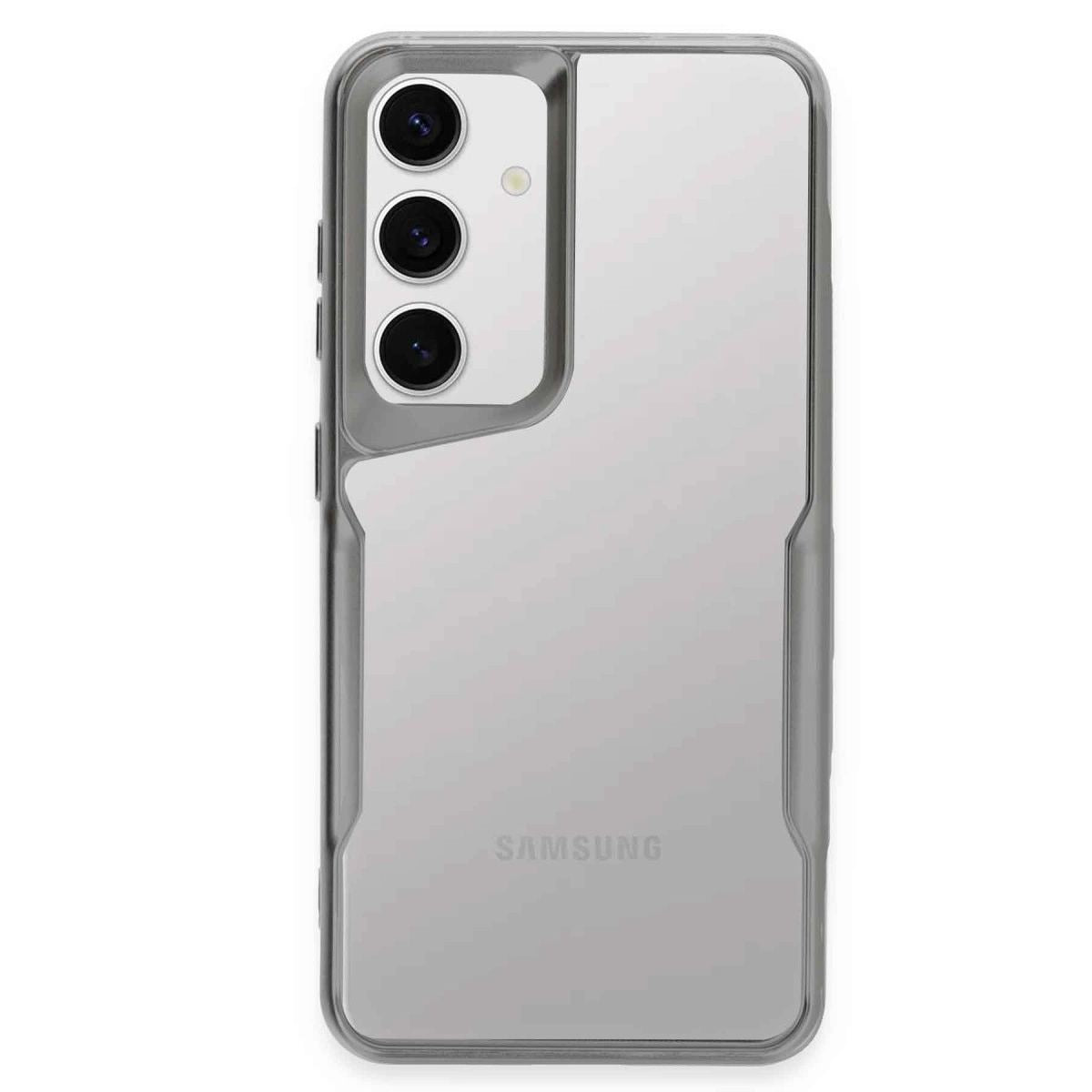Samsung Galaxy S24 Kılıf Boyi Silikon Kapak - Gümüş