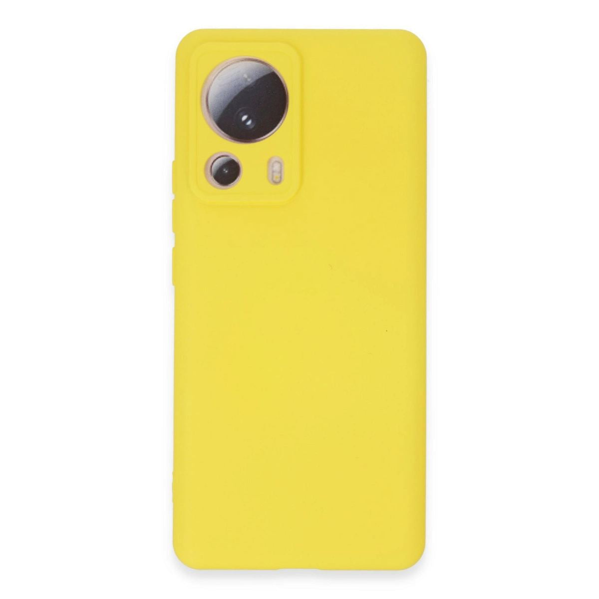 Xiaomi Mi 13 Lite Kılıf Nano İçi Kadife Silikon - Sarı