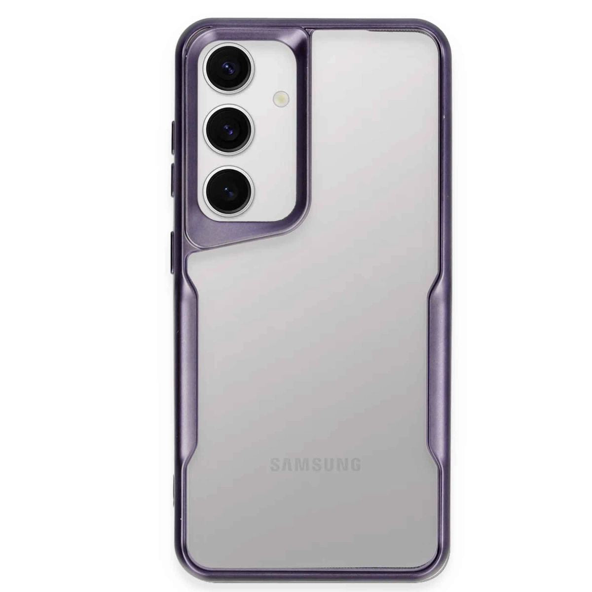 Samsung Galaxy S24 Kılıf Boyi Silikon Kapak - Derin Mor
