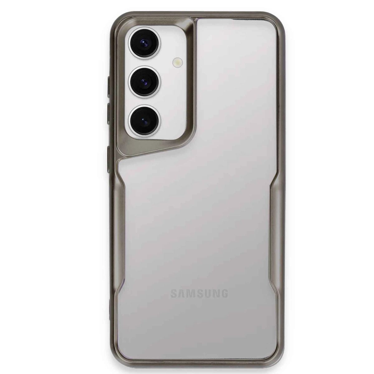 Samsung Galaxy S24 Kılıf Boyi Silikon Kapak - Titan Gri