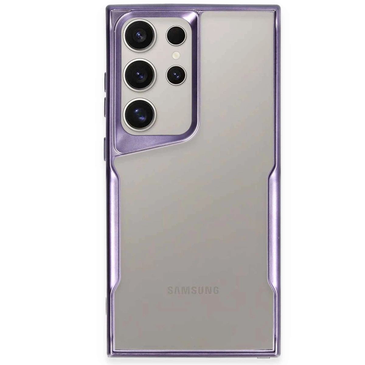 Samsung Galaxy S24 Ultra Kılıf Boyi Silikon Kapak - Derin Mor