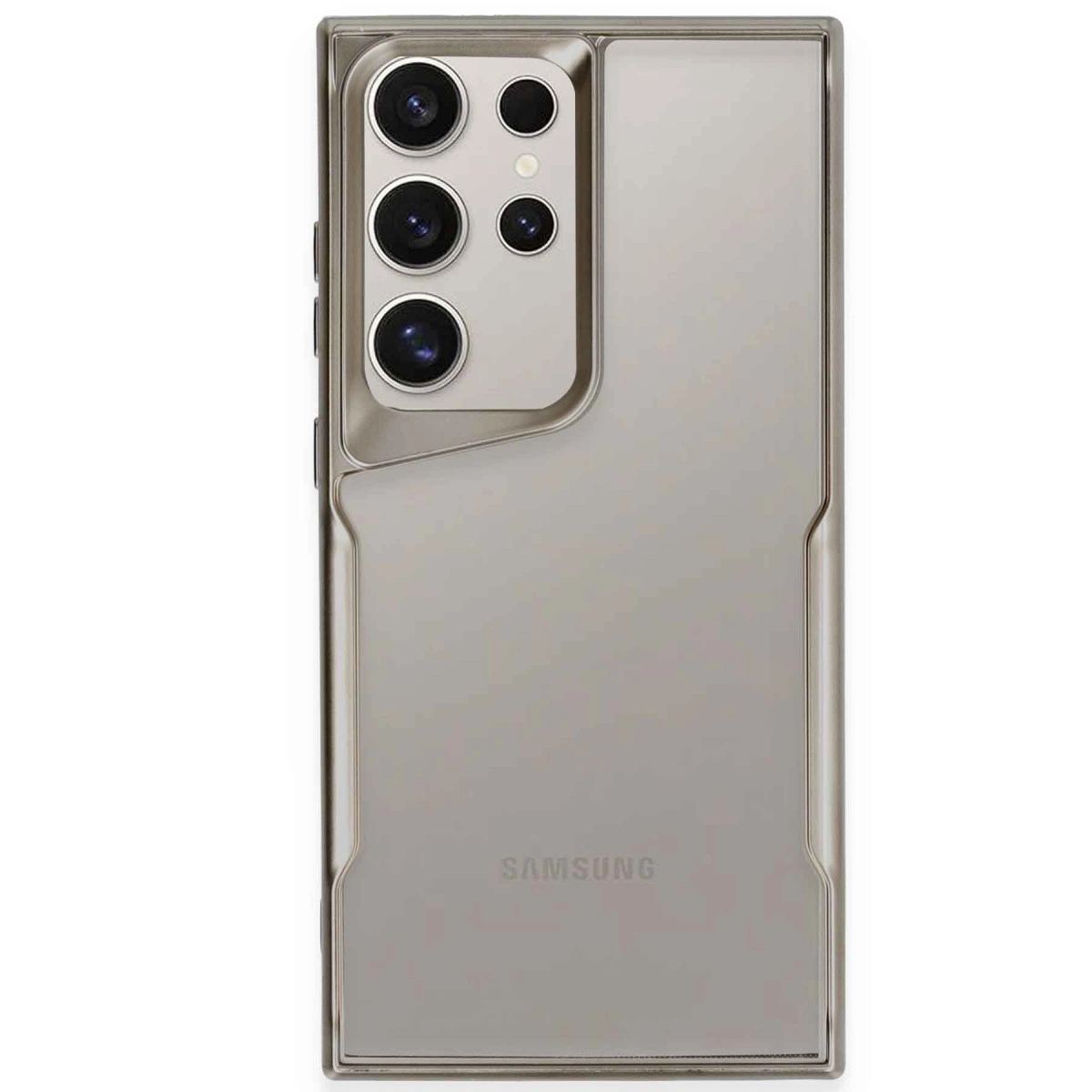Samsung Galaxy S24 Ultra Kılıf Boyi Silikon Kapak - Titan Gri