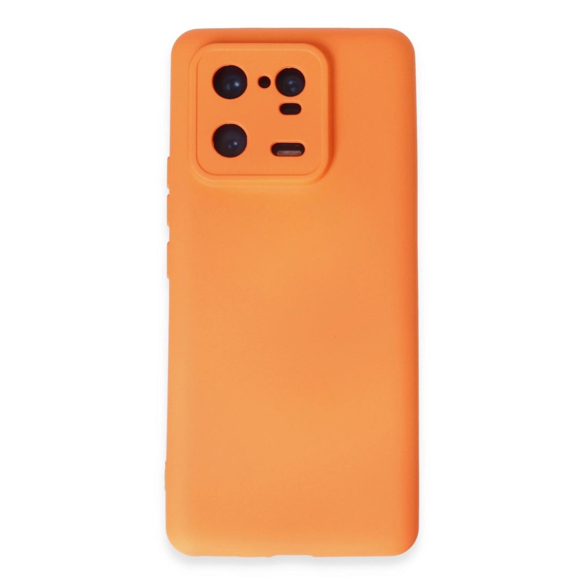 Xiaomi Mi 13 Pro Kılıf Nano İçi Kadife Silikon - Turuncu