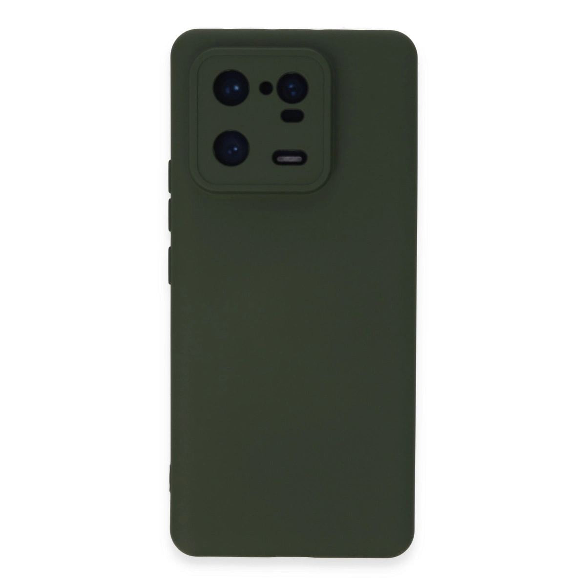 Xiaomi Mi 13 Pro Kılıf Nano İçi Kadife Silikon - Koyu Yeşil