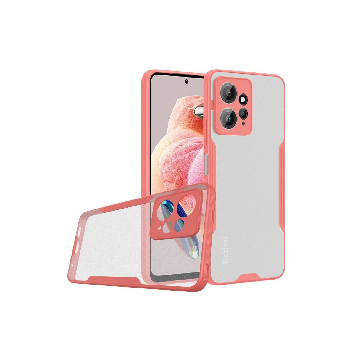 Xiaomi Redmi Note 12 4g Kılıf Platin Silikon - Pembe
