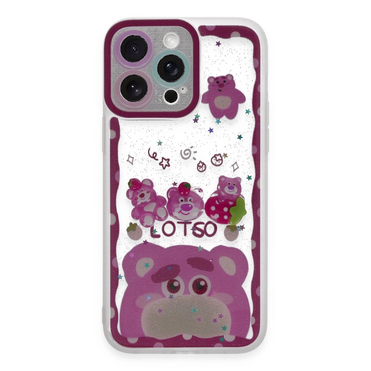 Apple İphone 14 Pro Max Kılıf Sweet Desenli Silikon Kapak - Pembe