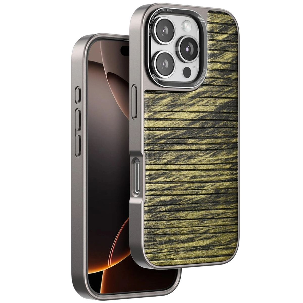 Venco Apple İphone 16 Pro Wave Kapak - Koyu Kahve