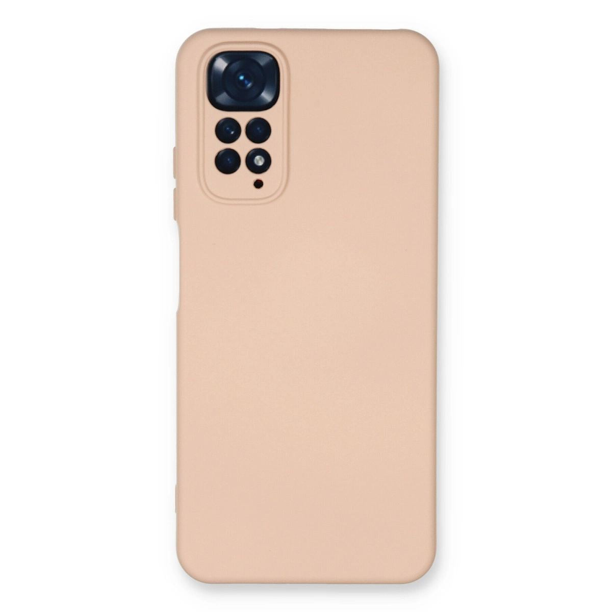 Xiaomi Redmi Note 11 Kılıf Nano İçi Kadife Silikon - Pudra