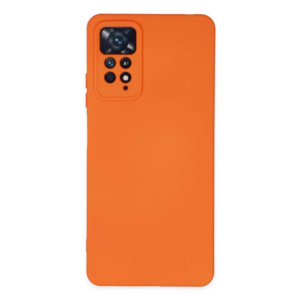 Xiaomi Redmi Note 11 Pro Kılıf Nano İçi Kadife Silikon - Turuncu