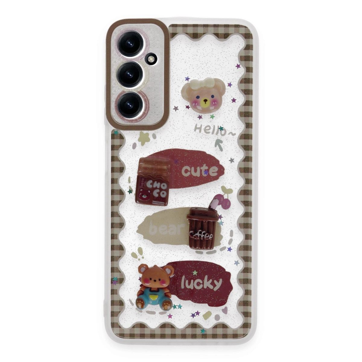 Samsung Galaxy A15 4g Kılıf Sweet Desenli Silikon Kapak - Şeffaf