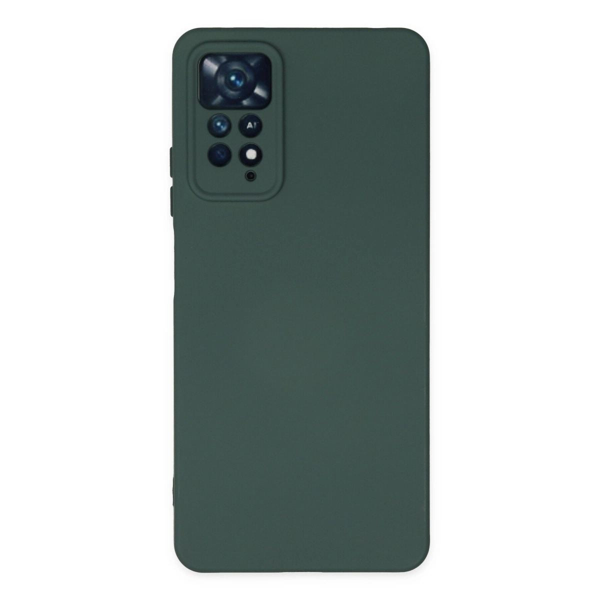 Xiaomi Redmi Note 11 Pro Kılıf Nano İçi Kadife Silikon - Koyu Yeşil