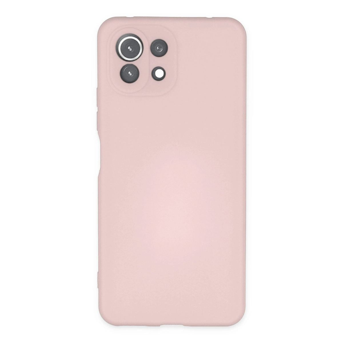Xiaomi Mi 11 Lite Kılıf Nano İçi Kadife Silikon - Pudra