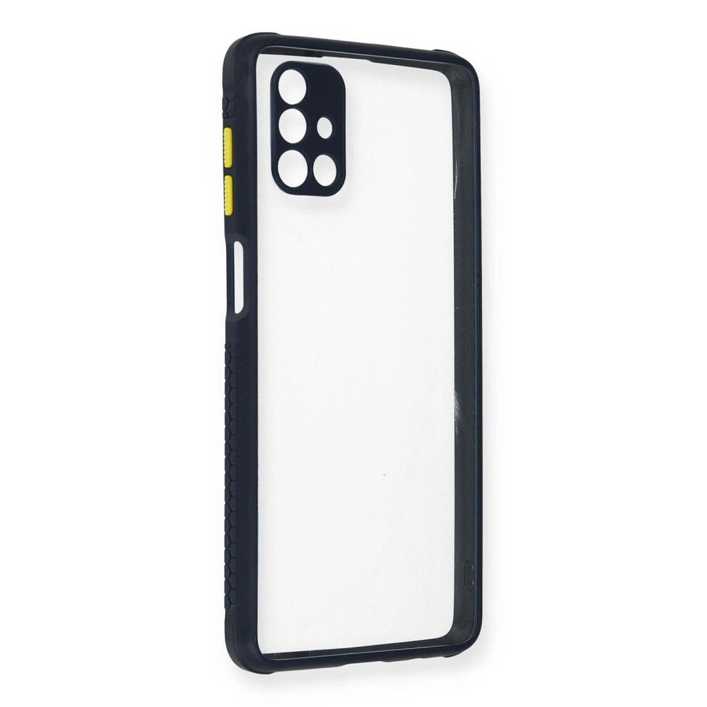 Samsung Galaxy M51 Kılıf Miami Şeffaf Silikon - Lacivert