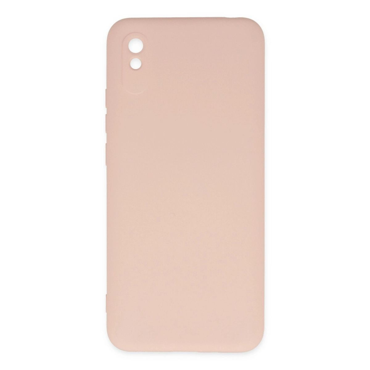 Xiaomi Redmi 9a Kılıf Nano İçi Kadife Silikon - Pudra