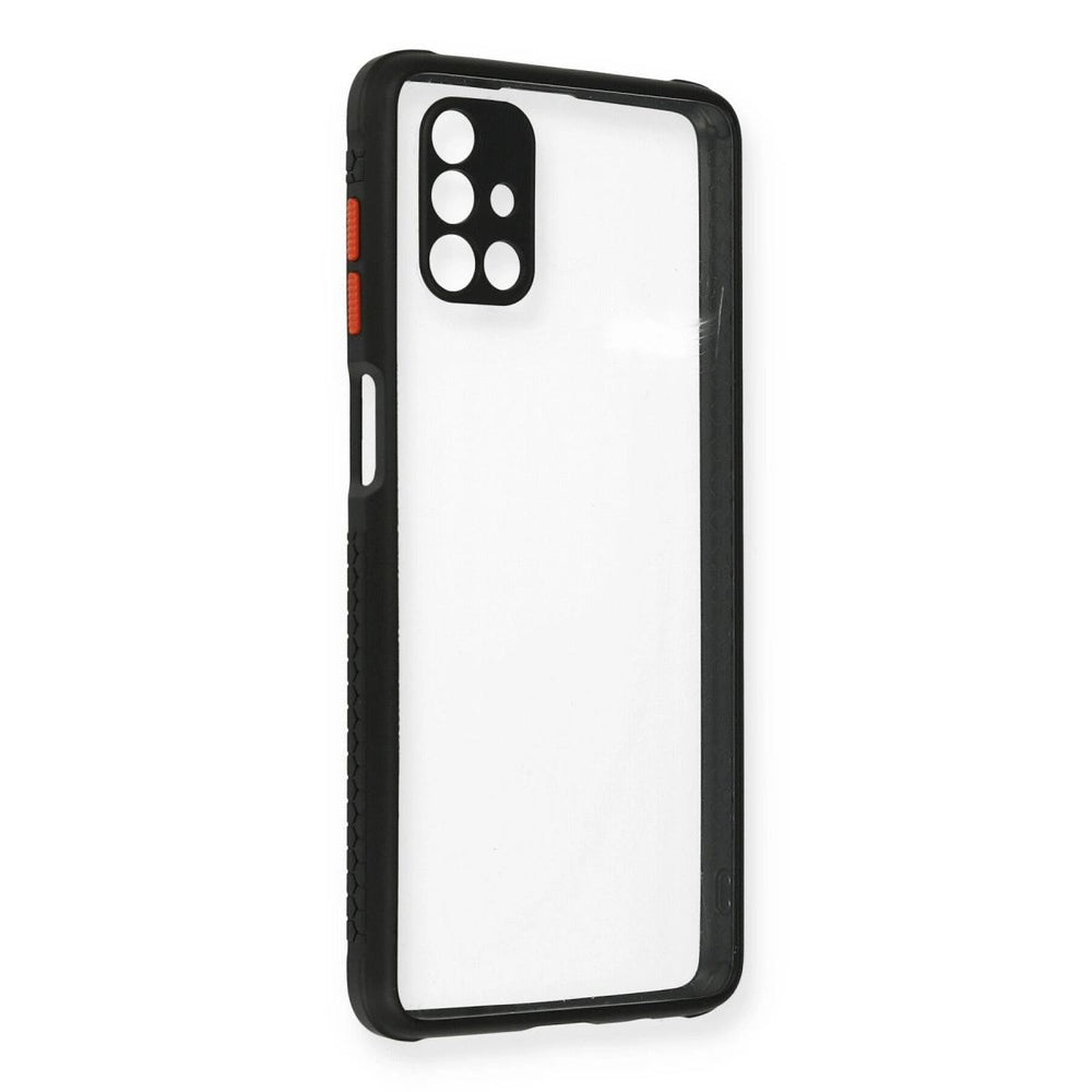 Samsung Galaxy M51 Kılıf Miami Şeffaf Silikon - Siyah