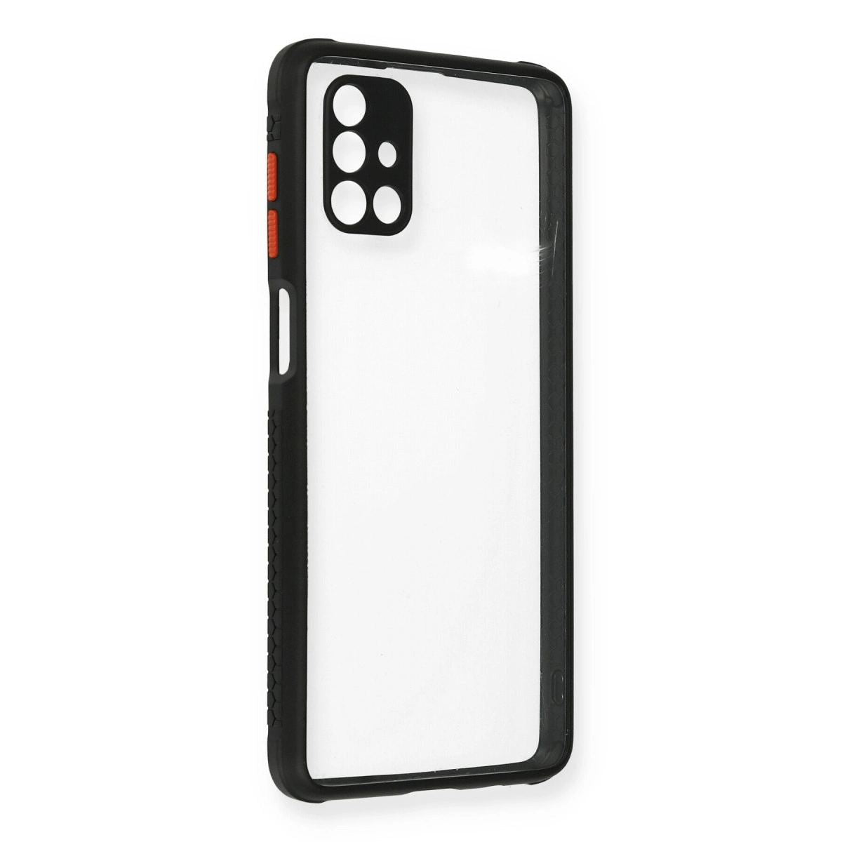 Samsung Galaxy M51 Kılıf Miami Şeffaf Silikon - Siyah