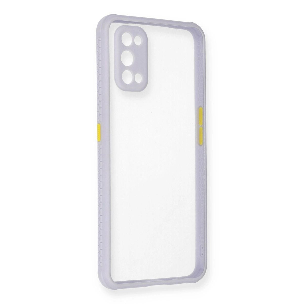 Realme 7 Pro Kılıf Miami Şeffaf Silikon - Lila