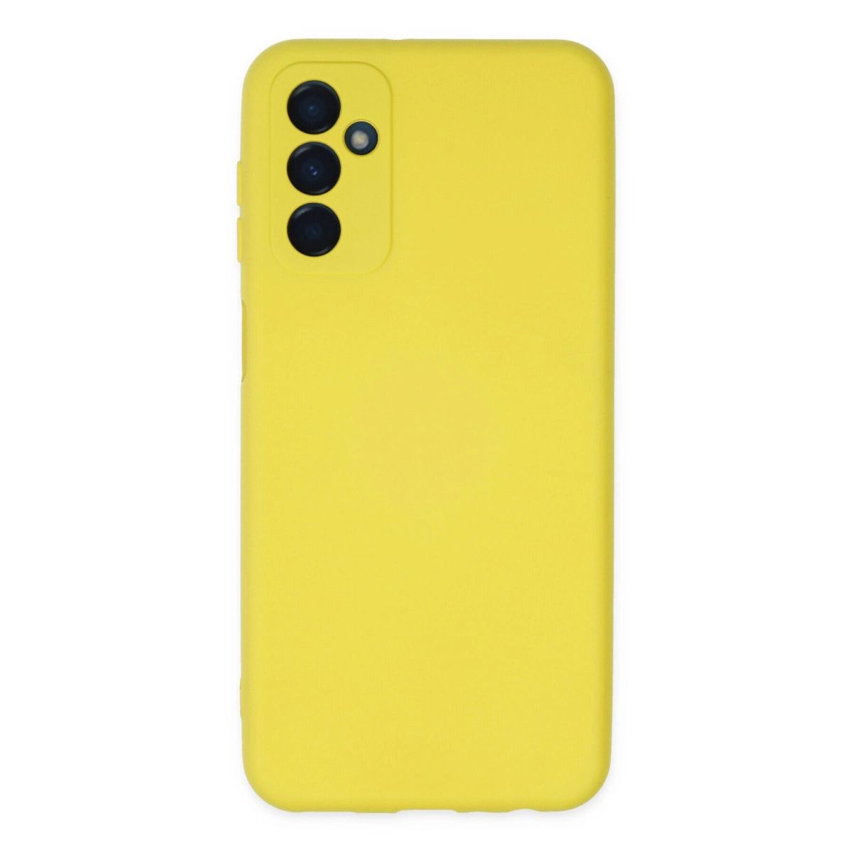 Samsung Galaxy M23 Kılıf Nano İçi Kadife Silikon - Sarı