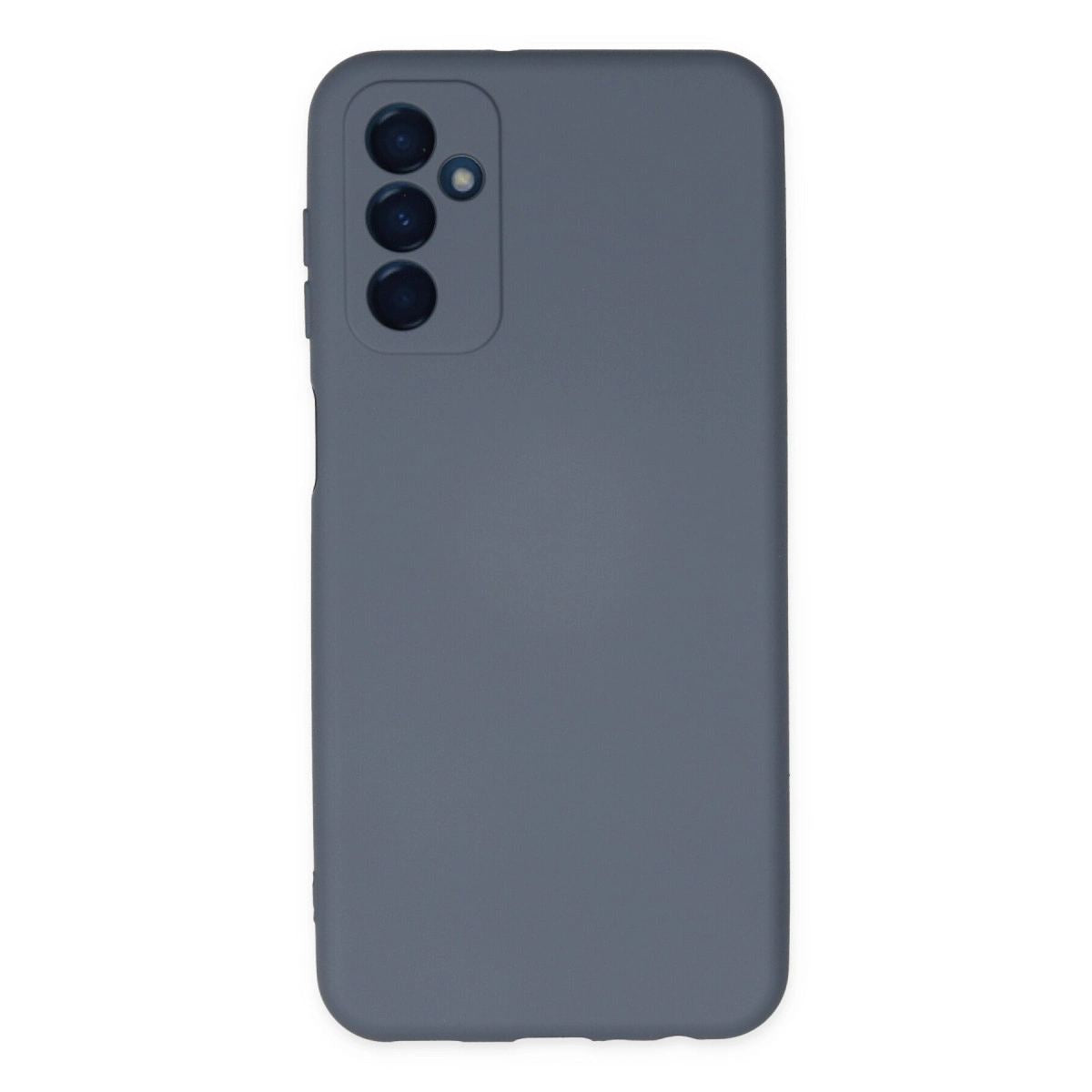 Samsung Galaxy M23 Kılıf Nano İçi Kadife Silikon - Gri