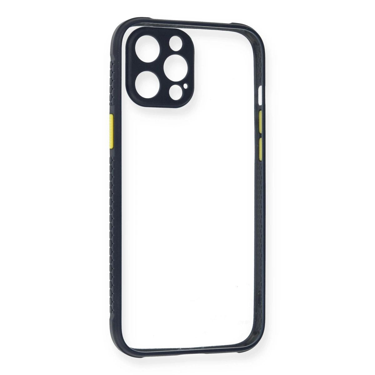 Apple İphone 12 Pro Kılıf Miami Şeffaf Silikon - Lacivert