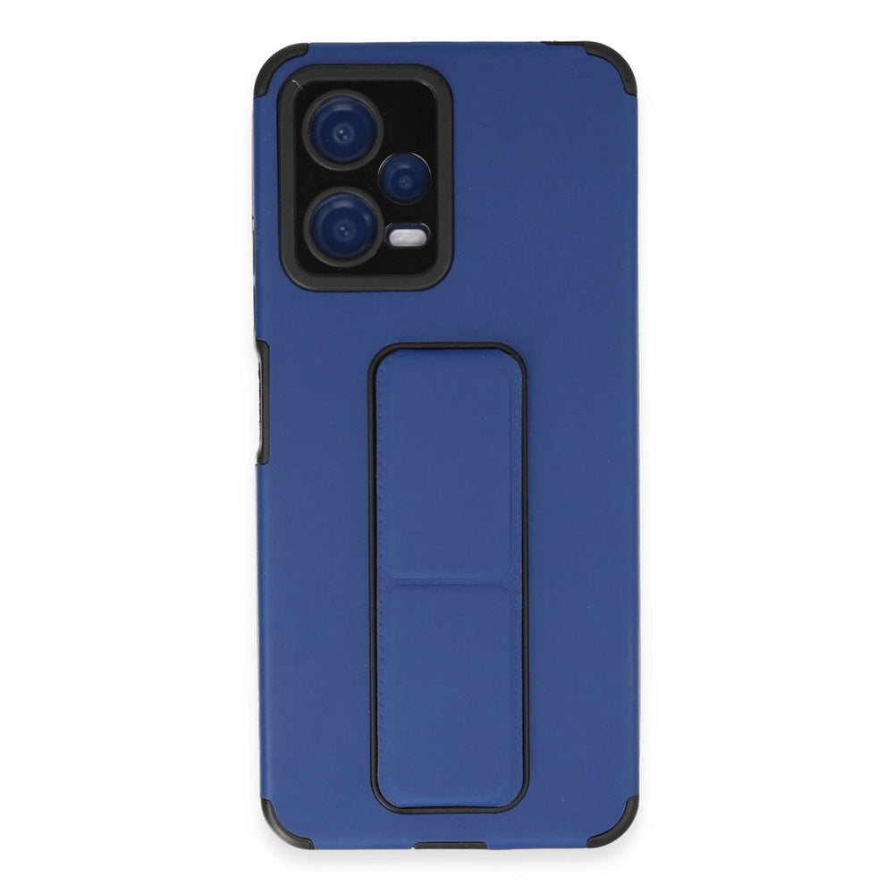 Xiaomi Poco X5 5g Kılıf Mega Standlı Silikon - Mavi