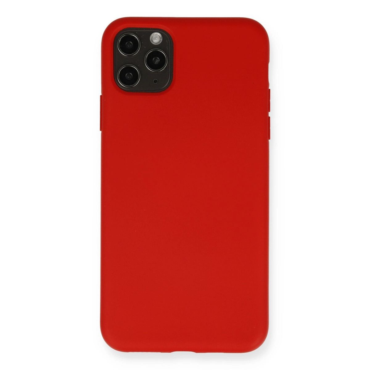 Apple İphone 11 Pro Max Kılıf Nano İçi Kadife Silikon - Kırmızı