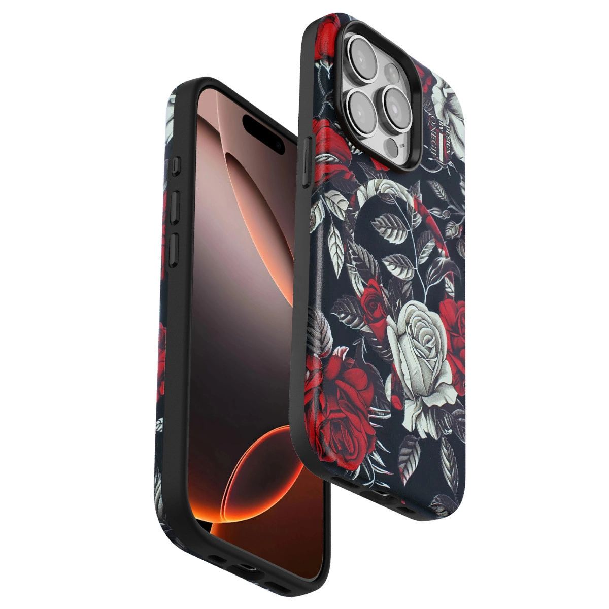 Onegif Apple İphone 14 Pro Max Flower Series Magsafe Kapak - Siyah