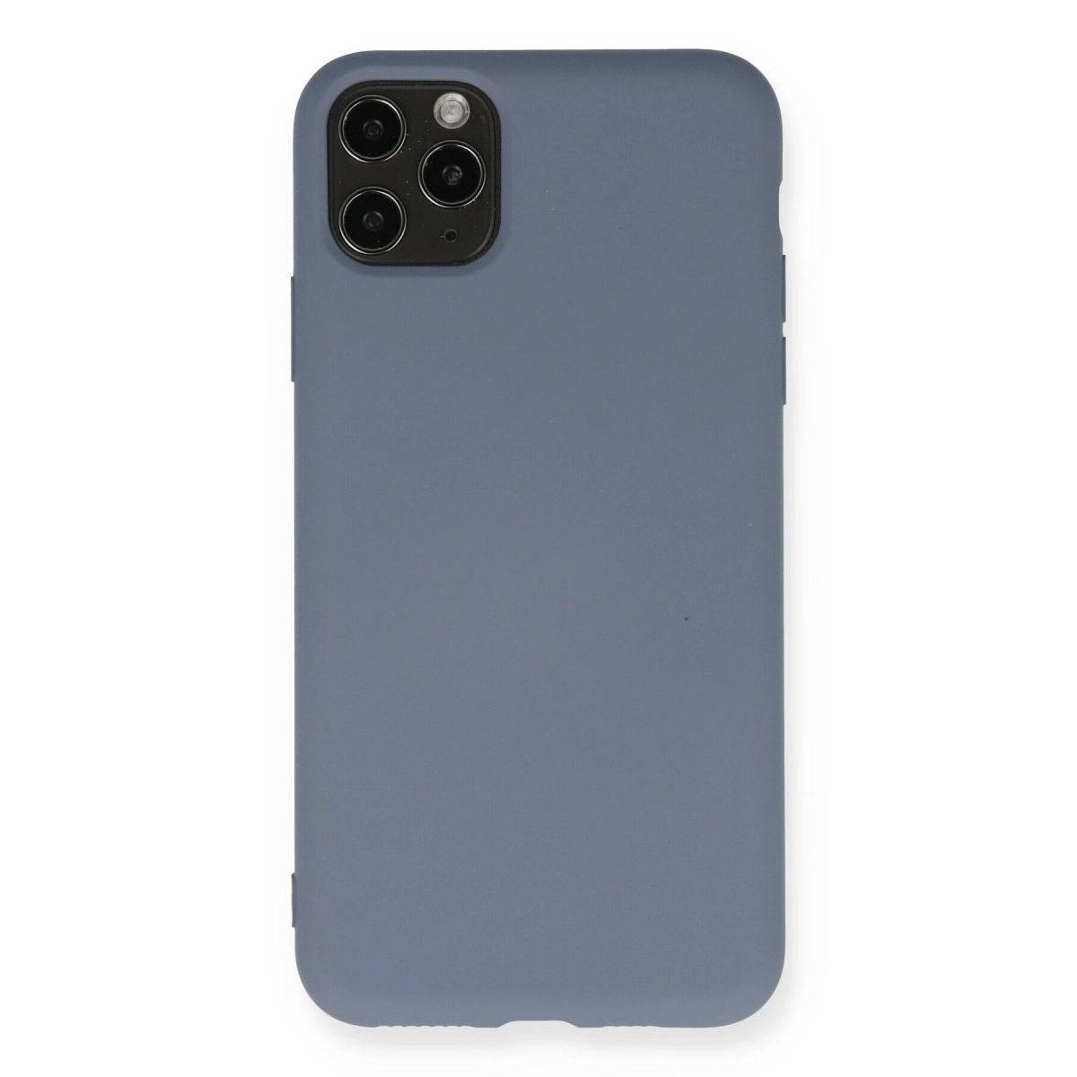Apple İphone 11 Pro Max Kılıf Nano İçi Kadife Silikon - Gri
