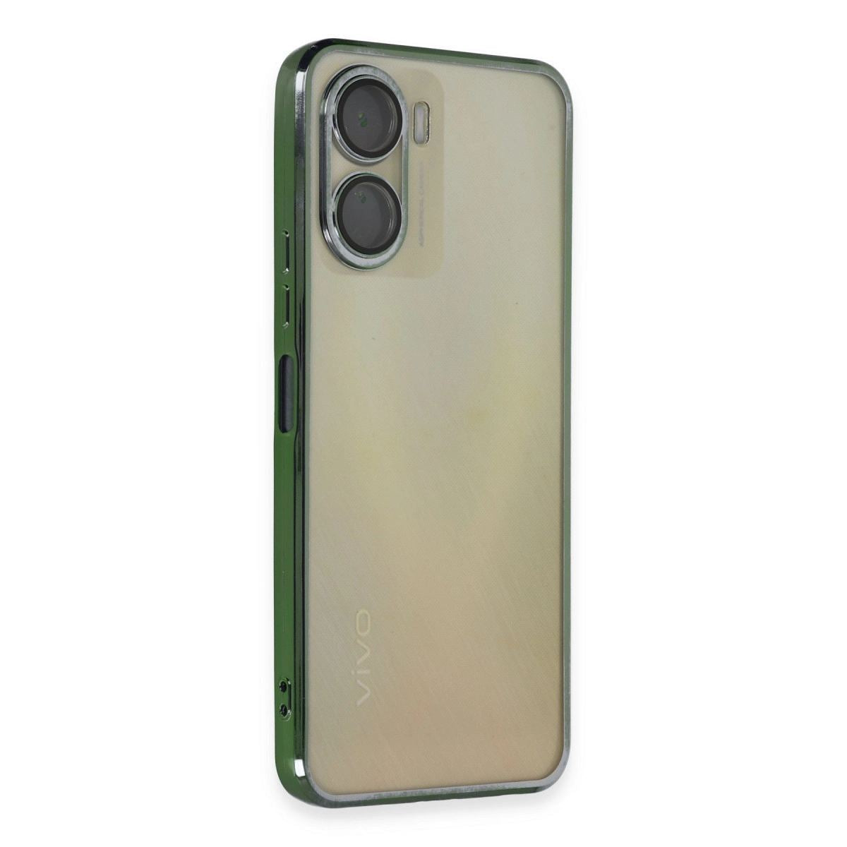 Vivo Y16 Kılıf Razer Lensli Silikon - Yeşil