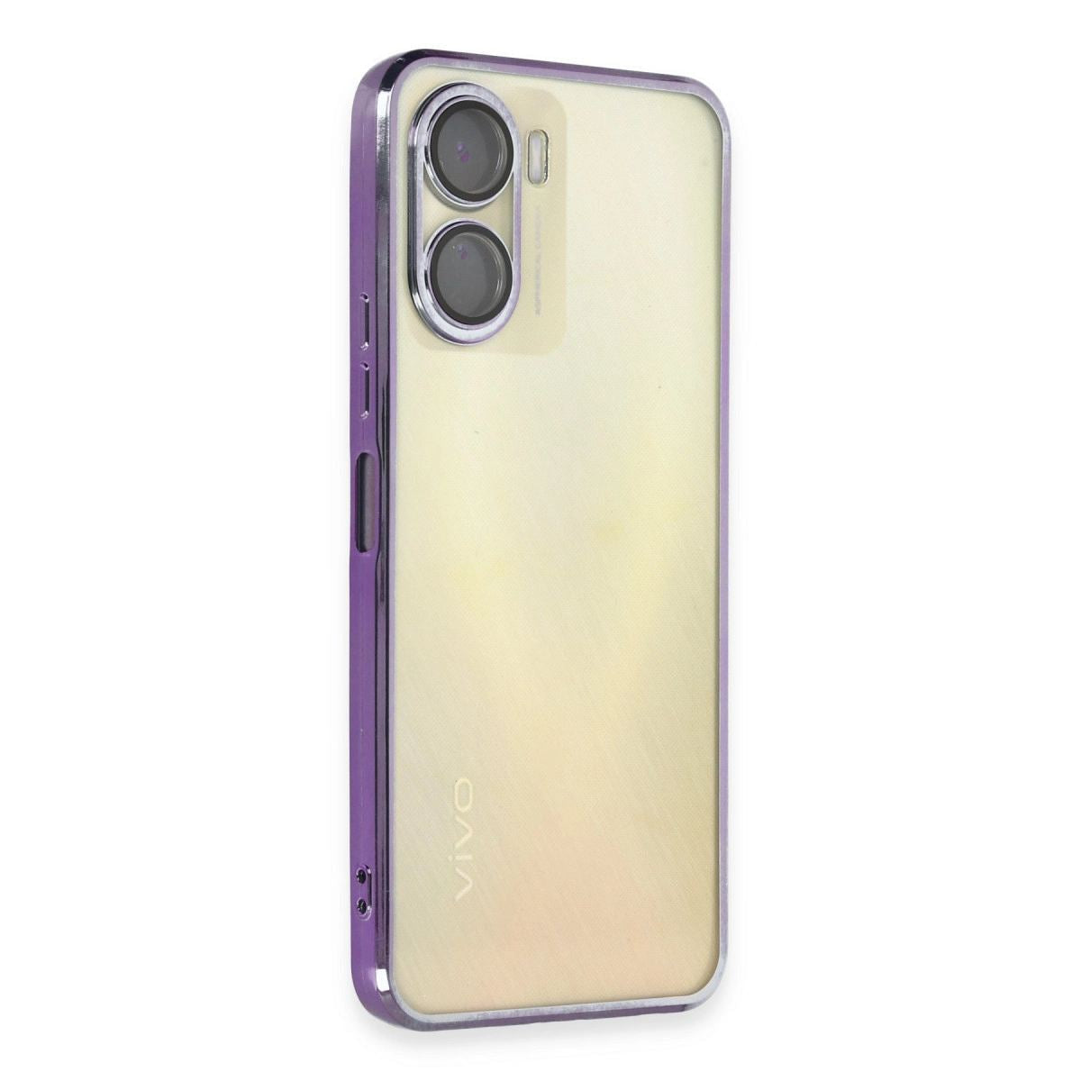 Vivo Y16 Kılıf Razer Lensli Silikon - Mor