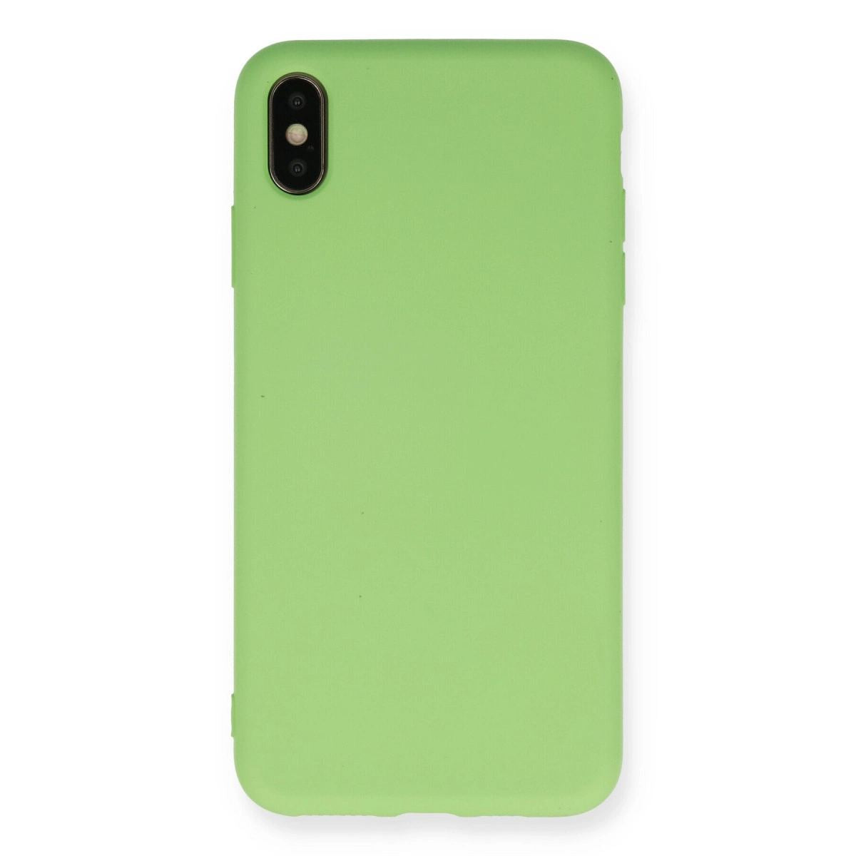 Apple İphone Xs Max Kılıf Nano İçi Kadife Silikon - Açık Yeşil