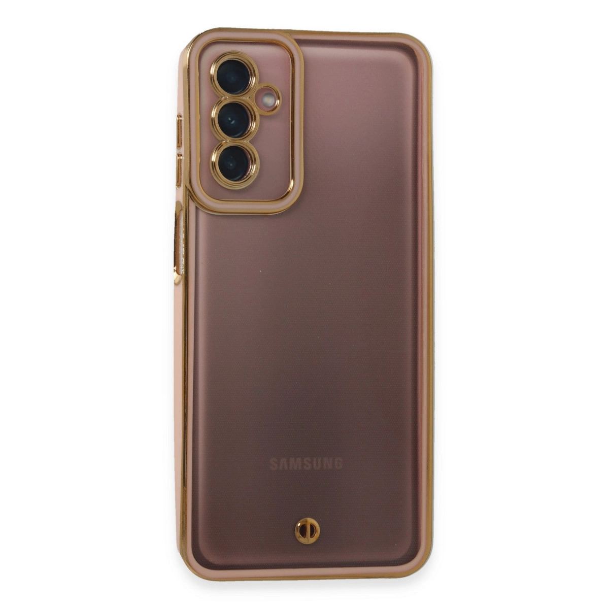 Samsung Galaxy M23 Kılıf Liva Lens Silikon - Pudra