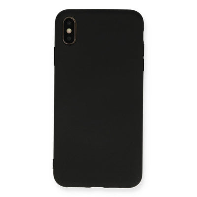 Apple İphone Xs Max Kılıf Nano İçi Kadife Silikon - Siyah