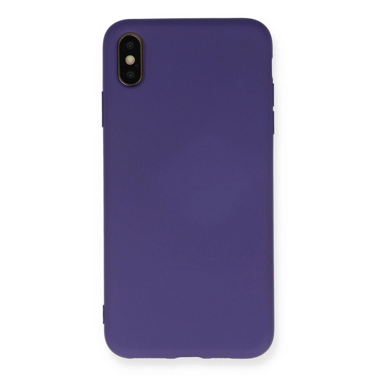 Apple İphone Xs Max Kılıf Nano İçi Kadife Silikon - Mor