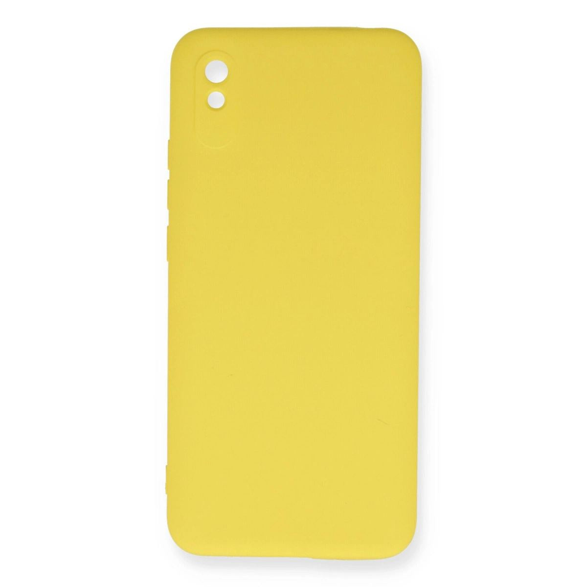 Xiaomi Redmi 9a Kılıf Nano İçi Kadife Silikon - Sarı