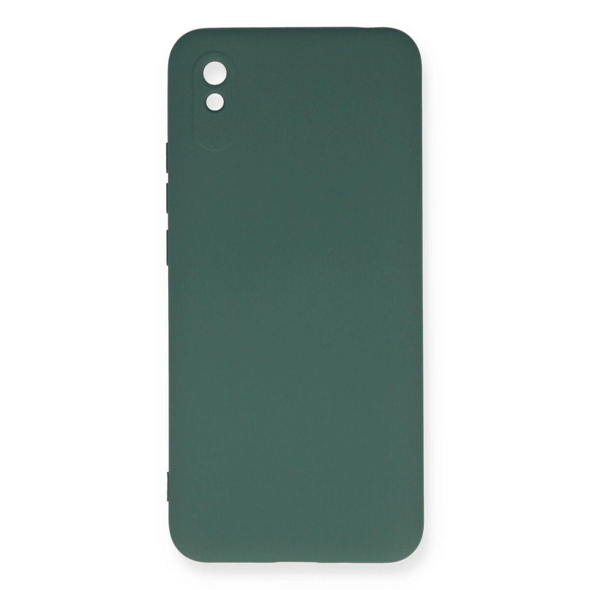 Xiaomi Redmi 9a Kılıf Nano İçi Kadife Silikon - Koyu Yeşil